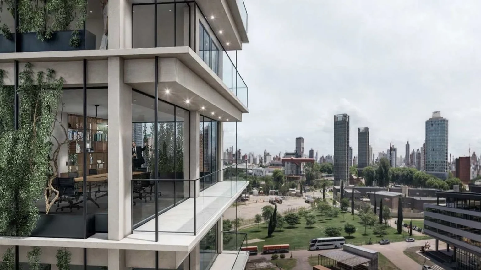 Edificio de oficinas con vista urbana